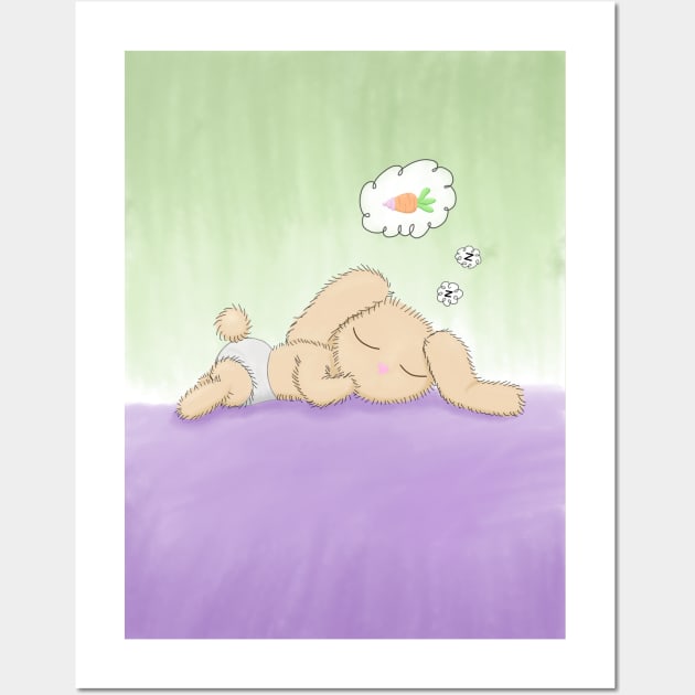 B. B. Bunny Sleeping Gender Neutral Wall Art by Myowu